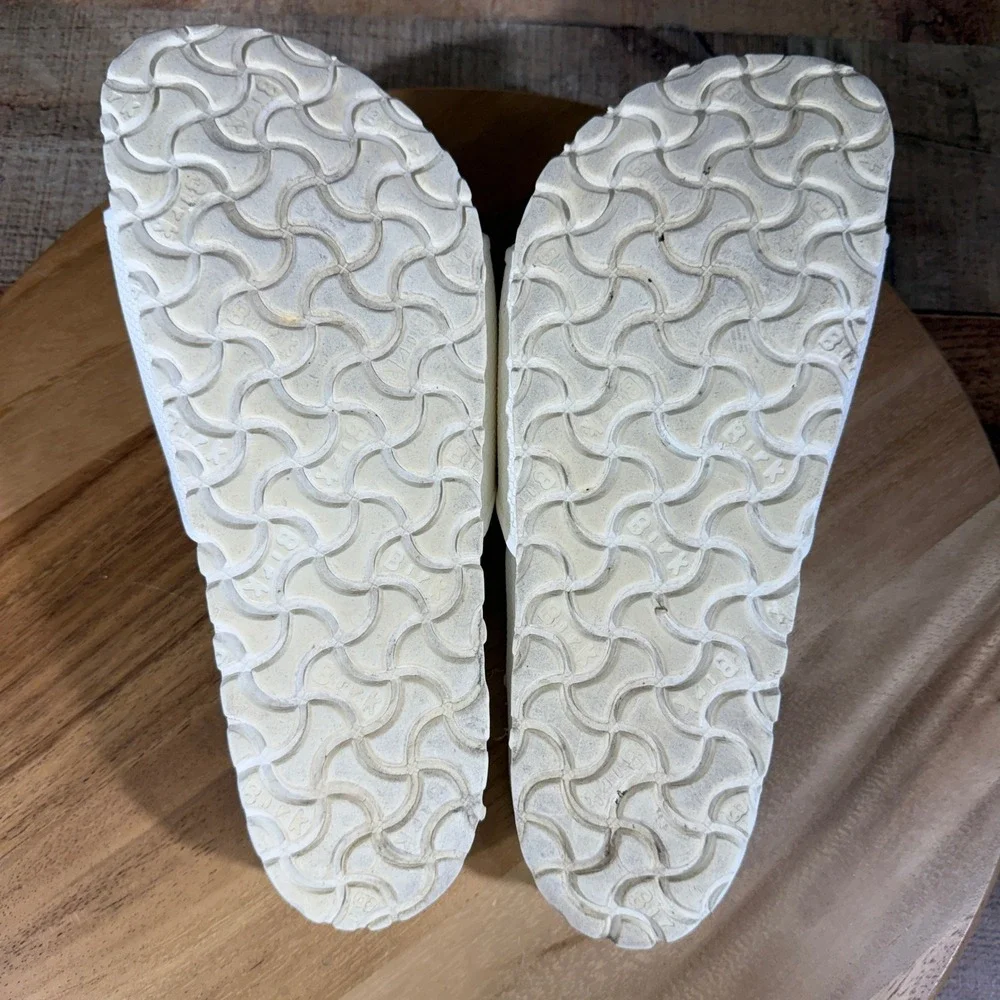 Birkenstock Barbados Womens 8 Mens 6 EU 39 White EVA Slide Sandals Lightweight